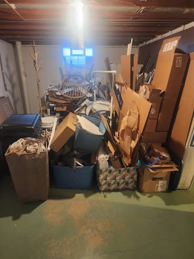 Roll-off dumpster container at job site for 2 Yard Dumpster Rental in Manhattan Beach